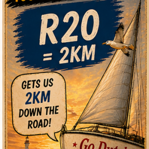 Get us 2KM down the road!